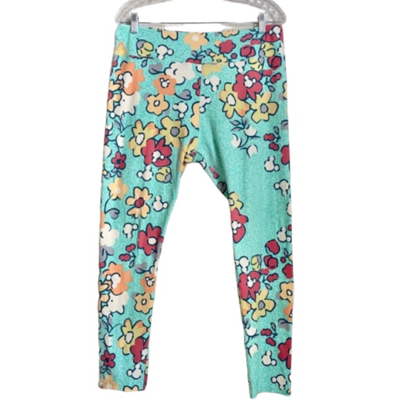 LuLaRoe Pants - 🍁 Lularoe Floral & Mickey Mouse Multicolor Leggings